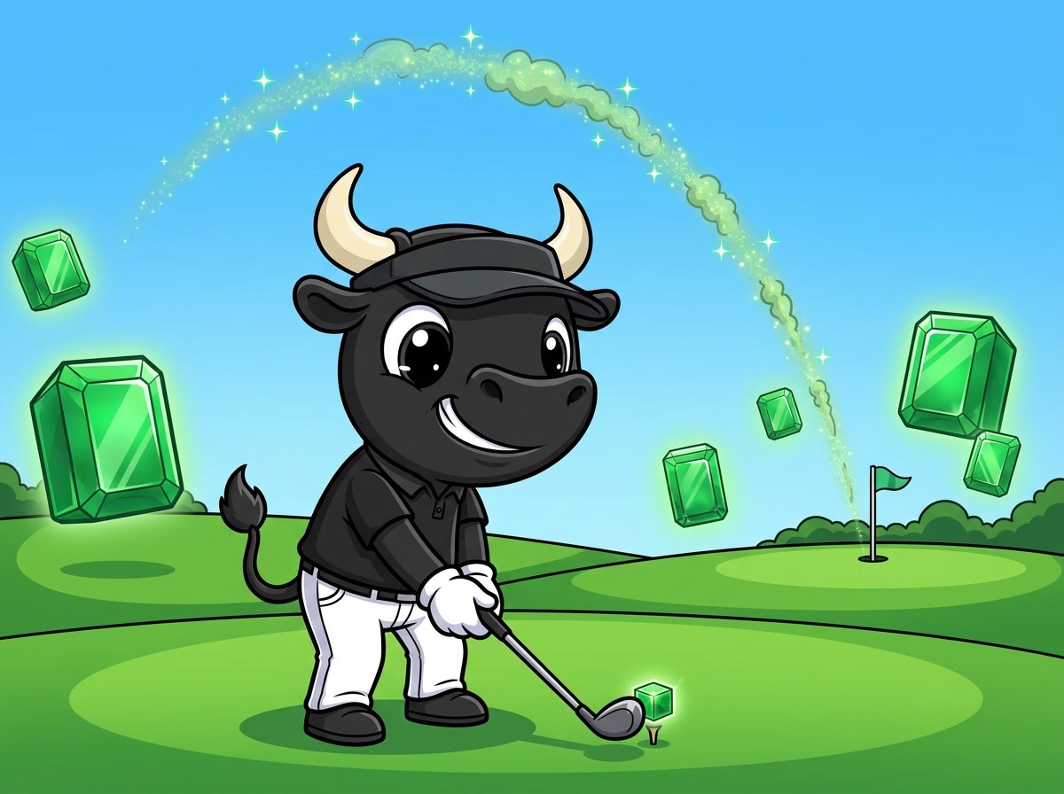 The $AFD bull driving a green block down the fairway