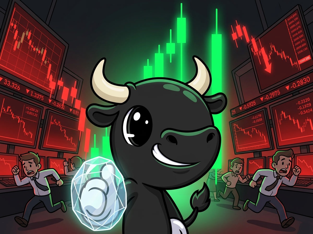 The $AFD bull holding a diamond while traders panic in the trenches