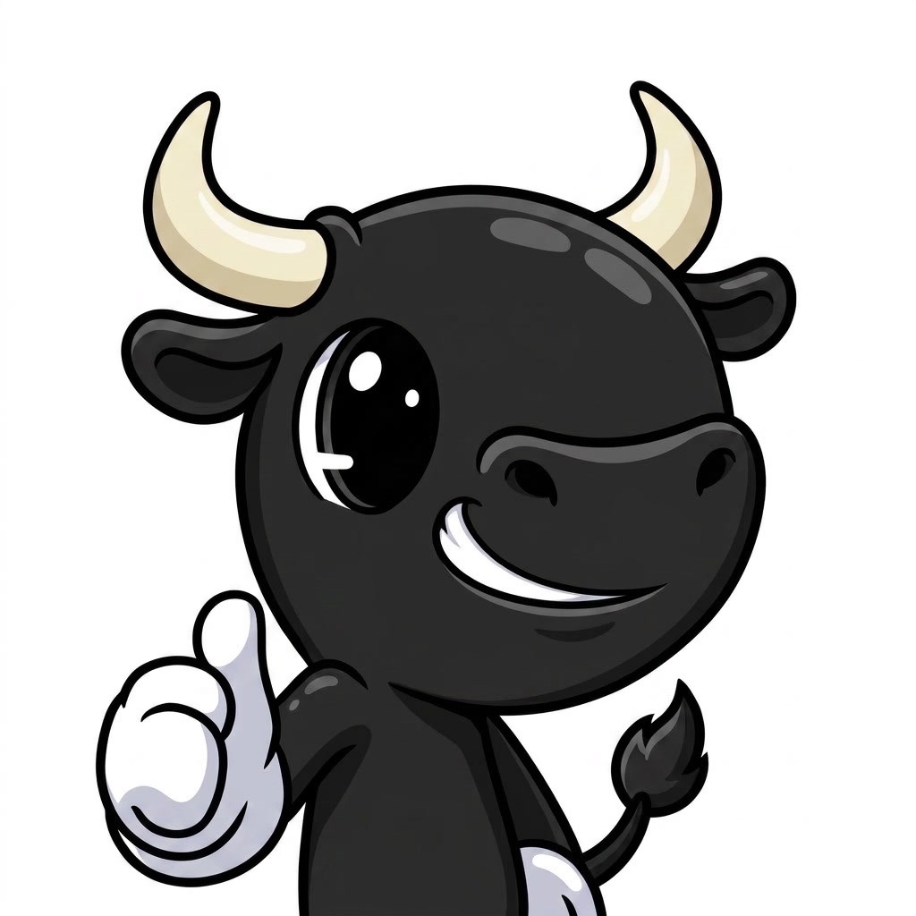 Official $AFD bull mascot portrait giving a thumbs up