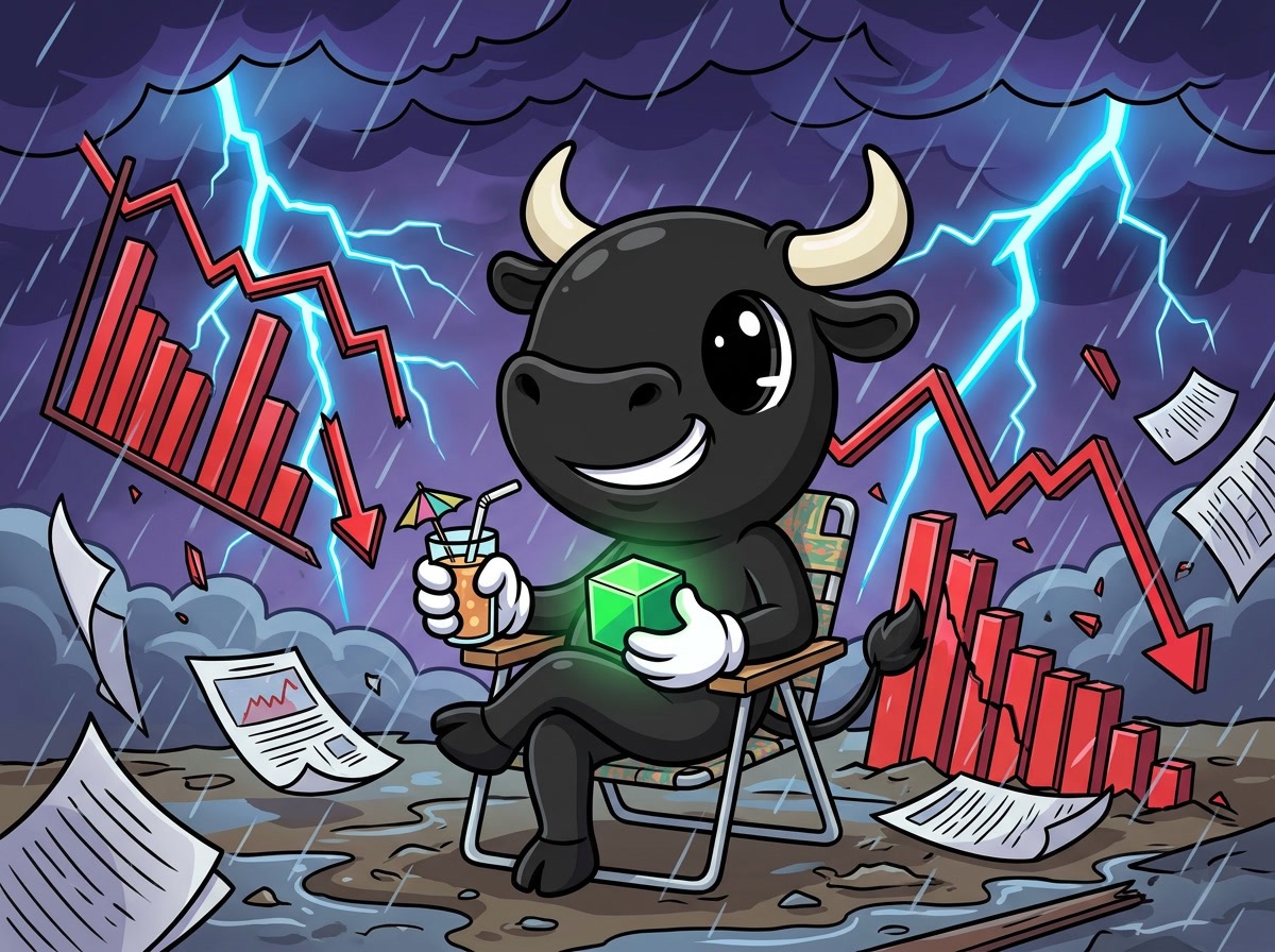 The $AFD bull relaxing in a chair while red candles crash around him